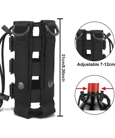 Buentya Tactical Bottle Holder - Military Nylon Ruck Bag Water Bottle Holder with Clip for Hiking & Outdoor Use - Buy Online on GoSupps.com