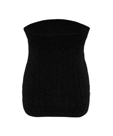 Unisex Warm Soft Cashmere Waist Warmer Kidney Binder Supports Stretchy Thermal Waistband Black Medium