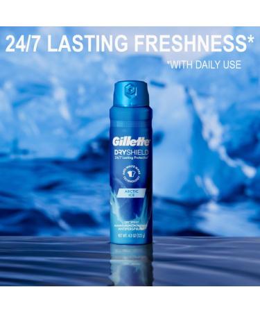 Gillette Dry Spray Antiperspirant & Deodorant for Men - Arctic Ice - 4.3 oz (Pack of 3) - Long-Lasting Freshness & Protection - Shop Internationally - Buy Online on GoSupps.com