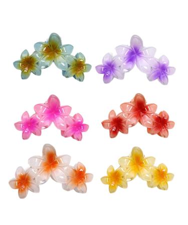 WDNIGLP Flower Hair Barrettes Hair Accessory Unique Hair Barrettes Large Flower Acrylic Hair Clip Sweet Hairpins Hair Claw 1#