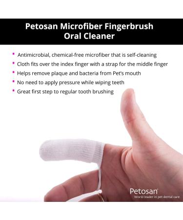 Petosan Microfiber Finger Brush for Dogs - Battery Operated 3 Pack - Ideal for Effective Pet Grooming - Buy Online on GoSupps.com