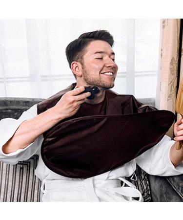 Lurrose Beard Apron Hair Catcher - Non-Stick Hair Cutting Cape for Men | Perfect Grooming Gift (Coffee) - Buy Online on GoSupps.com