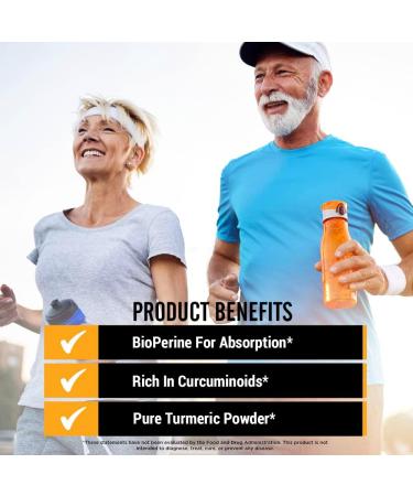 Turmeric Curcumin 1965mg with BioPerine & 95% Curcuminoids - High Absorption Non-GMO Vegan Capsules - Made in USA - 90 Count - Buy Online on GoSupps.com
