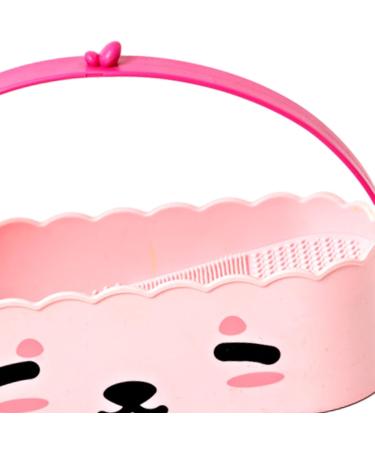 Milageto Makeup Brush Cleaner Bowl - Cosmetic Brushes Cleaning Tool & Drying Box for Men & Women | Perfect Valentines Day Gift - Pink - Buy Online on GoSupps.com