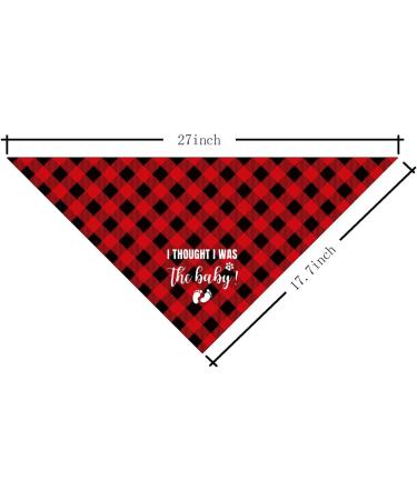 I Thought I Was the Baby Dog Bandana - Buffalo Plaid Pet Scarf & Accessories for All Sizes | Perfect Gift for Dog Lovers - Buy Online on GoSupps.com