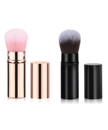 Chenyoyangfen 2 Pieces Retractable Brush Brush with Cover for Apply Blush Makeup setting class retractable makeup brush blusher brush travel make up brushes makeup brush large makeup brush