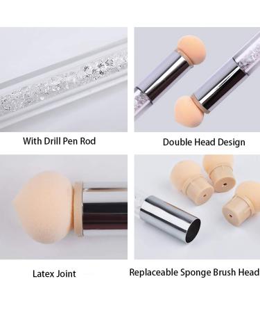 SILPECWEE 3Pcs Ombre Nail Brush Set - Acrylic Nail Art Gradient Brushes with 4pcs Replaceable Sponge Heads - Upgrade Your Nail Art Tools! - Buy Online on GoSupps.com