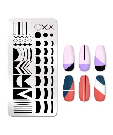 French Tip Nail Stamping Plate Set - Stainless Steel Nail Art Template for French Nail Designs - French Tip Stamp for DIY Nail Art - Buy Online on GoSupps.com