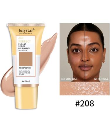 INTEROOKIE moisturizing and oil controlling natural and long lasting liquid foundation threedimensional beauty repair and skin care foundation makeup liquid foundation 208 - Buy Online on GoSupps.com