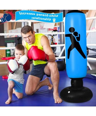 Kids Christmas Punching Bag - 63 Bounce-Back Anger Toy for Boys & Girls - Martial Arts Training & Energy Release - Blue - Buy Online on GoSupps.com