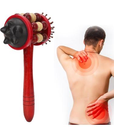 Manual Massage Hammer | Fascia Massage Roller for Trigger Points | Double Size Head & Back Massager for Home & Office Relief - Buy Online on GoSupps.com