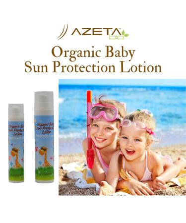 Organic Baby Sun Protection 50 - AZETA Organic (50ml & 100ml) | Safe UV Protection for Babies | International Shipping - Buy Online on GoSupps.com