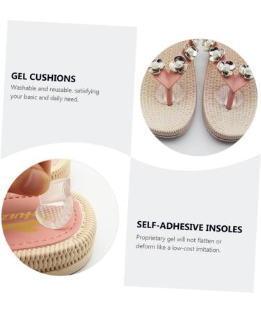 FRCOLOR 5 Pairs Reusable Gel Shoe Inserts - Adhesive Foot Pads & Round Hair Brush - Assorted Colors 3.5x3.5x1.8CM - International Shipping - Buy Online on GoSupps.com