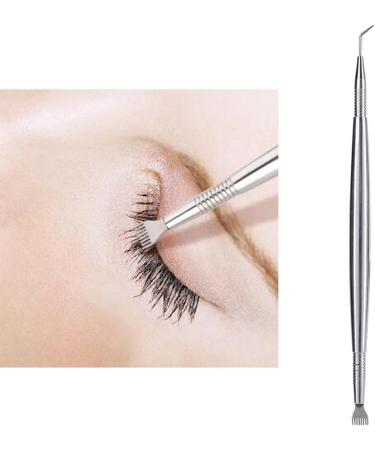 2 set Eyelashes Seperator Perm Tool Extensions Supplies Eye Lash Comb 2 set silver  - Buy Online on GoSupps.com