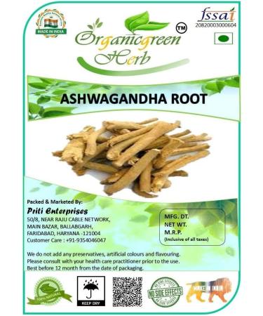 ORGANIZE Organic Green Herb Ashwagandha Withania Somnifera Dry Root Indian Ginseng Withania Somnifera Ashgandha Small Pieces 200GM - Buy Online on GoSupps.com