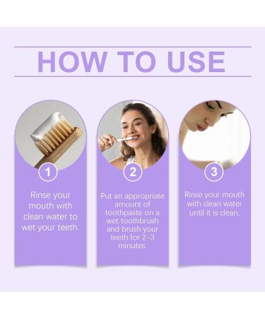 Purple Toothpaste - Cleans Teeth Surfaces Reduces Deposits Prevents Tartar Buildup Maintains Fresh Oral Keeps Teeth Bright & Clean(4pcs) - Buy Online on GoSupps.com