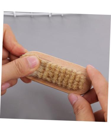 POPETPOP Nail Cleaning Brush Fingernail Brush Elliptical Cleaning Brush Hand and Nail Brush Nail Scrubbing Brush Cleansers Household Nail Art Pig Hair Double Sided Man Beauty Tools - Buy Online on GoSupps.com