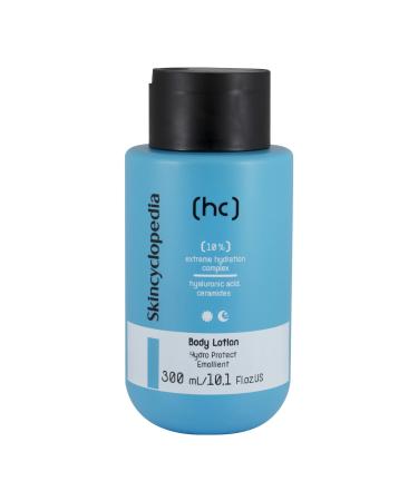 Skincyclopedia 10% Hyaluronic Acid Body Moisturiser with Glycerin Niacinamide Ceramides Shea Butter and Almond Oil - Firming Body Lotion - Powerful Hydrating Body Cream for All Skin Types 300ml