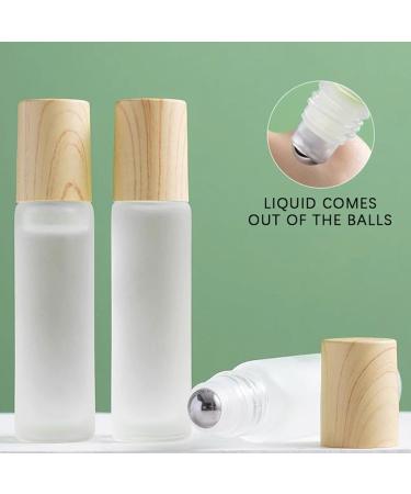 Meokro Wood grain cap roller bottle Glass Wood grain cap roller bottle Portable sub-bottling Adult/The child/Man/Woman G5 One Color - Buy Online on GoSupps.com