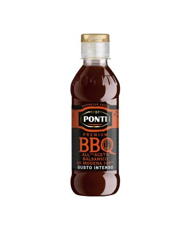 Ponti Ponti Premium BBQ BBQ Sauce Balsamic Vinegar of Modena I.G.P. Seasoning Bridges with decided BBQ taste 1 bottle of 250 g