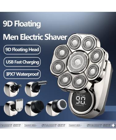 9D Electric Head Shaver for Bald Men | 6-in-1 Waterproof Grooming Kit & Trimmer - Buy Online on GoSupps.com