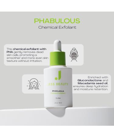 JESS BEAUTY PHAbulous Chemical Exfoliant | Sensitive Skin Care Hydration & Antioxidant Protection | 1 fl oz - International Shipping Available - Buy Online on GoSupps.com