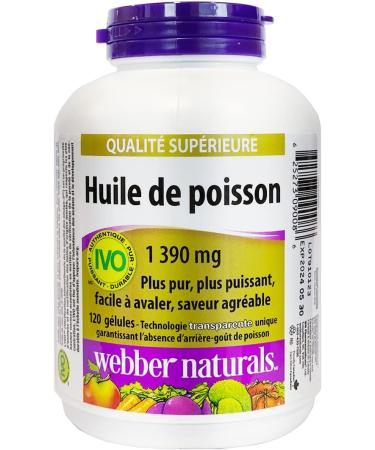Webber Naturals Super Quality Fish Oil 1390mg High DHA & EPA Omega 3 Concentration. No Fishy Aftertaste - Buy Online on GoSupps.com