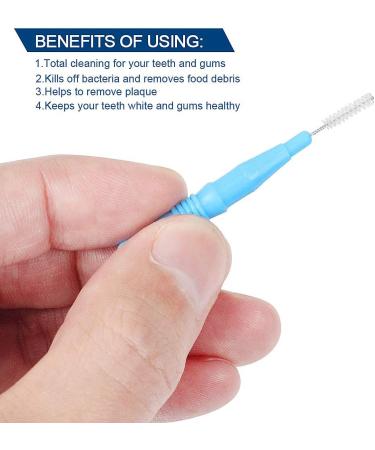 50 Interdental Brush Toothpicks - Oral Dental Hygiene Tool for Teeth Cleaning - Buy Online on GoSupps.com