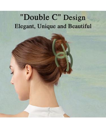 4 Pack Medium Large Hair Claw Clips for Women & Girls - Non-slip Matte Jaw Clips for Thin & Long Hair - Strong Hold Jumbo Claw Clips - Neutral Colors (Black/Green/Brown/Khaki) - Buy Online on GoSupps.com