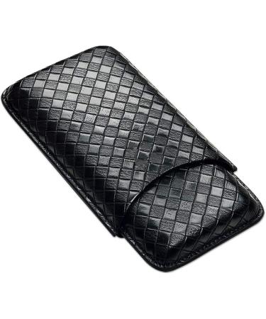 Portable Cigar Case Travel 3 Tube Humidor Classy Crocodile Pattern Leather Travel Cigar Case Cigar Storage Box Holds up to 3 Cigars Black - Buy Online on GoSupps.com