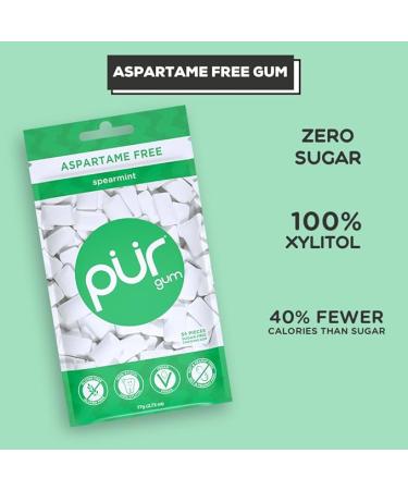 PUR Gum Variety Pack - Aspartame Free  100% Xylitol  Vegan  Gluten Free  Sugar Free  Keto Friendly - Natural Flavored Chewing Gum - 55 Pieces x 8 - Buy Online on GoSupps.com