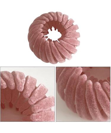 Birds Nest Hair Clip - Velvet Expandable Holder Hair Claw Ponytail Holder Hair Accessories Lazy Bird's Nest Plate Hairpin Quick Hair Banding Tool Women Curly Thick Hair Accessories Light Pink - Buy Online on GoSupps.com