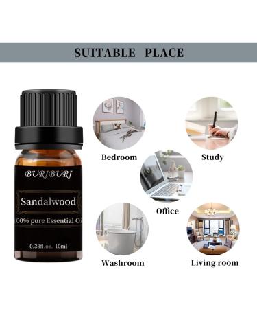 Sandalwood Essential Oil 100% Pure & Organic - 10ML | Natural Aromatherapy Oil - Buy Online on GoSupps.com