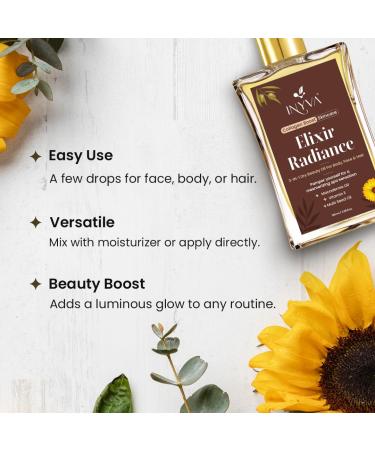 Elixir Radiance 3-in-1 Luxurious Dry Beauty Oil - Nourishing Vitamin E & Macadamia Oil for Body Face & Hair | Hydrating Non-Greasy Lightweight | Achieve Radiant Glow - 3.38 Oz - Buy Online on GoSupps.com