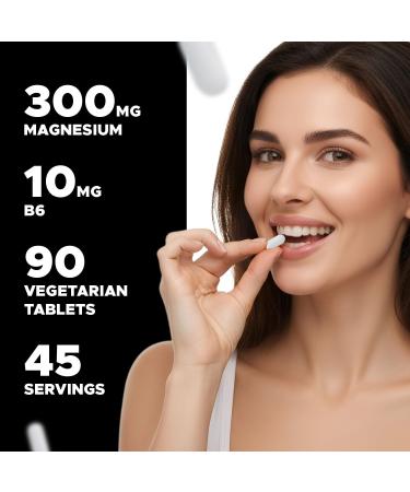 Vitabod Magnesium Glycinate 1000 mg per Serving Providing 300mg of Elemental Magnesium - 90 Vegetarian Tablets - Chelated Form - Supports Muscle Joint and Heart Health*- 2 Pack - Buy Online on GoSupps.com