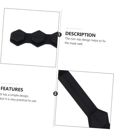 Buy 20 Pieces Black Masking Hook Earrings & Silicone Lanyard - Ear Extensions & Mask Straps (14.7x1.9cm) - Buy Online on GoSupps.com