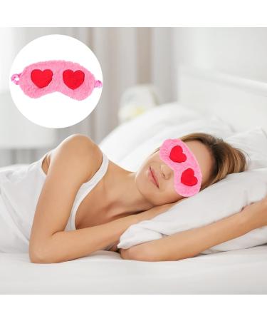 Adjustable Plush Heart Eye Mask for Daytime Naps, Travel, and Valentine's Day | Soft Blindfold for Deep Sleep and Relaxation - Buy Online on GoSupps.com