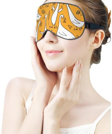 Goose Happy Life Sleep Mask - Adjustable Strap Eye Cover for Sleeping, Blocks Light for Night Travel and Nap - Men and Women - Buy Online on GoSupps.com