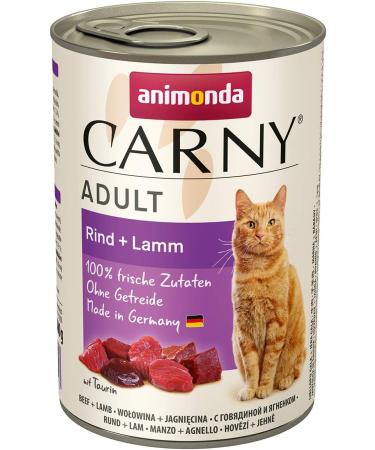 Animonda Carny Adult Wet Cat Food - Hearty 12 x 400g Cans for Adult Cats | International Shipping Available - Buy Online on GoSupps.com