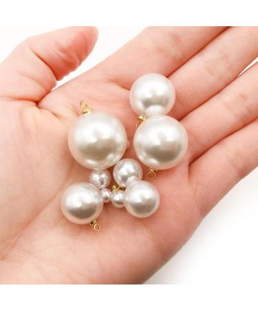 Unahtinr 30Pcs Imitation Pearl Pendant Earrings Accessories - Sheep's Eye Hanging Caps - Buy Online on GoSupps.com