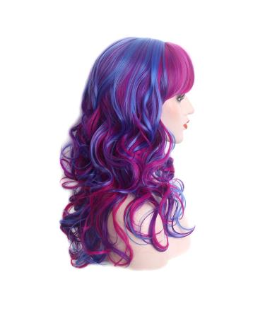 Stfantasy Ombre Dirty Pink Long Curly Wigs for Women | Natural Layered Synthetic Hair for Cosplay & Parties - Buy Online on GoSupps.com