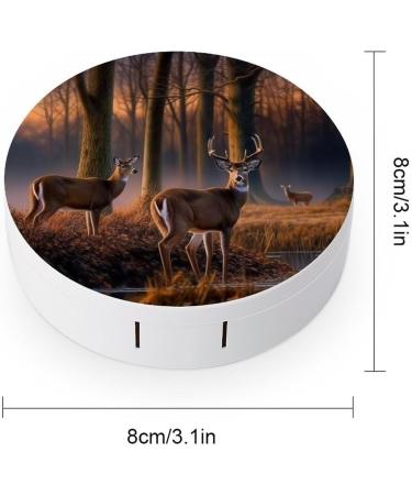 Wild Animal Deer Contact Lens Case - Portable Travel Storage Box for Contact Lenses - Buy Online on GoSupps.com