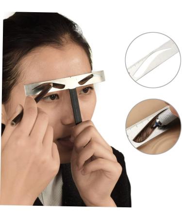 FOMIYES Eyebrow Shapes Stencil 2 Pcs Eyebrow Grooming Stencil Eyebrow Stencil Template Positioning Ruler Stainless Steel - Buy Online on GoSupps.com