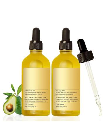 Carvenchi Natural Hair Growth Oil Organic Rosemary Veganic Hair Oil for Thin Dry & Damaged Hair Unscented Unisex 60ml