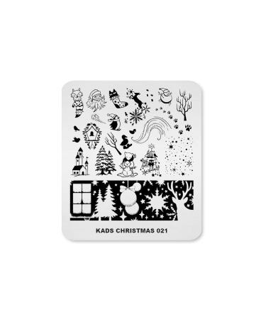 Alexnailart Nail Stamping Plate Christmas Halloween Nail Plates Manicure Templates Nail Art Printing Tool (CHRISTMAS 021)