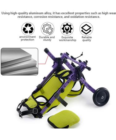 Dog Wheelchair for Small Dog Back Legs Adjustable Pets Cart with Wheels for Back Legs Assist Small Pets with Paralyzed Disabled Hind Limbs to Recover Mobility Dog Leg Brace and Hip Support (Yellow) - Buy Online on GoSupps.com