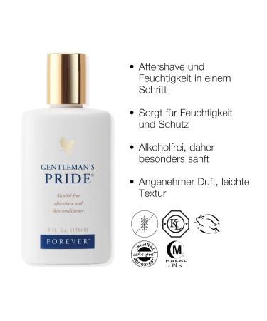 Buy Forever Gentlemans Pride Alcohol-Free Aftershave Balm with Aloe Vera & Hyaluronic Acid - Soothing Nourishing Gluten-Free (2 x 118 ml) - Buy Online on GoSupps.com