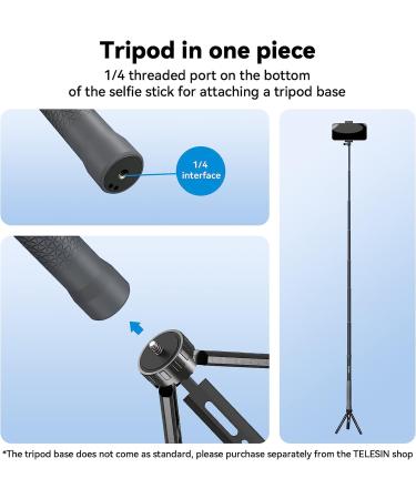TELESIN G3 Selfie Stick Pole Long - Upgraded 118/3M Carbon Fiber Waterproof Monopod for GoPro, Insta360, DJI Action, AKASO - Lightweight and Invisible Extension for Diving - Buy Online on GoSupps.com