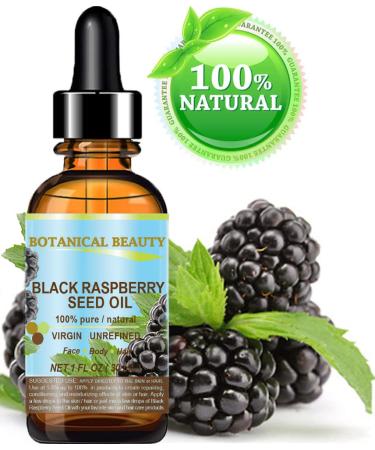 100% Pure Black Raspberry Seed Oil - Natural Cold Pressed Carrier Oil for Skin Hair Lips & Nails - 1 Fl. oz (30 ml) - High Antioxidant - Buy Online on GoSupps.com