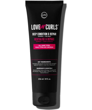 Love Ur Curls LUS Brands Deep Condition & Repair for Curls - 8oz Ultra-Rich Formula with 8 Key Ingredients for Moisture  Definition and Shine - No Heat Required 8 Ounce (Pack of 1)